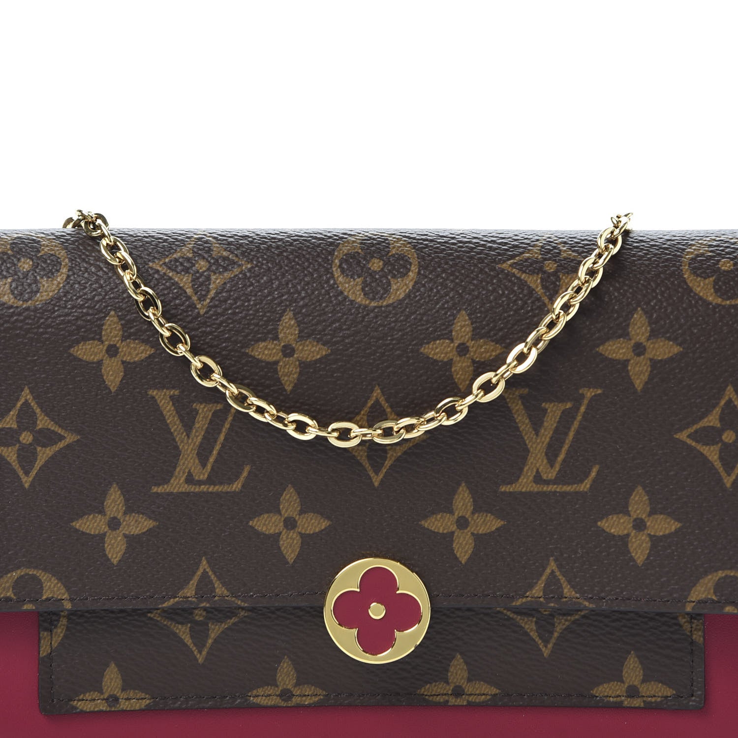 Louis Vuitton Monogram Flore Chain Wallet Fuchsia 8 of 8