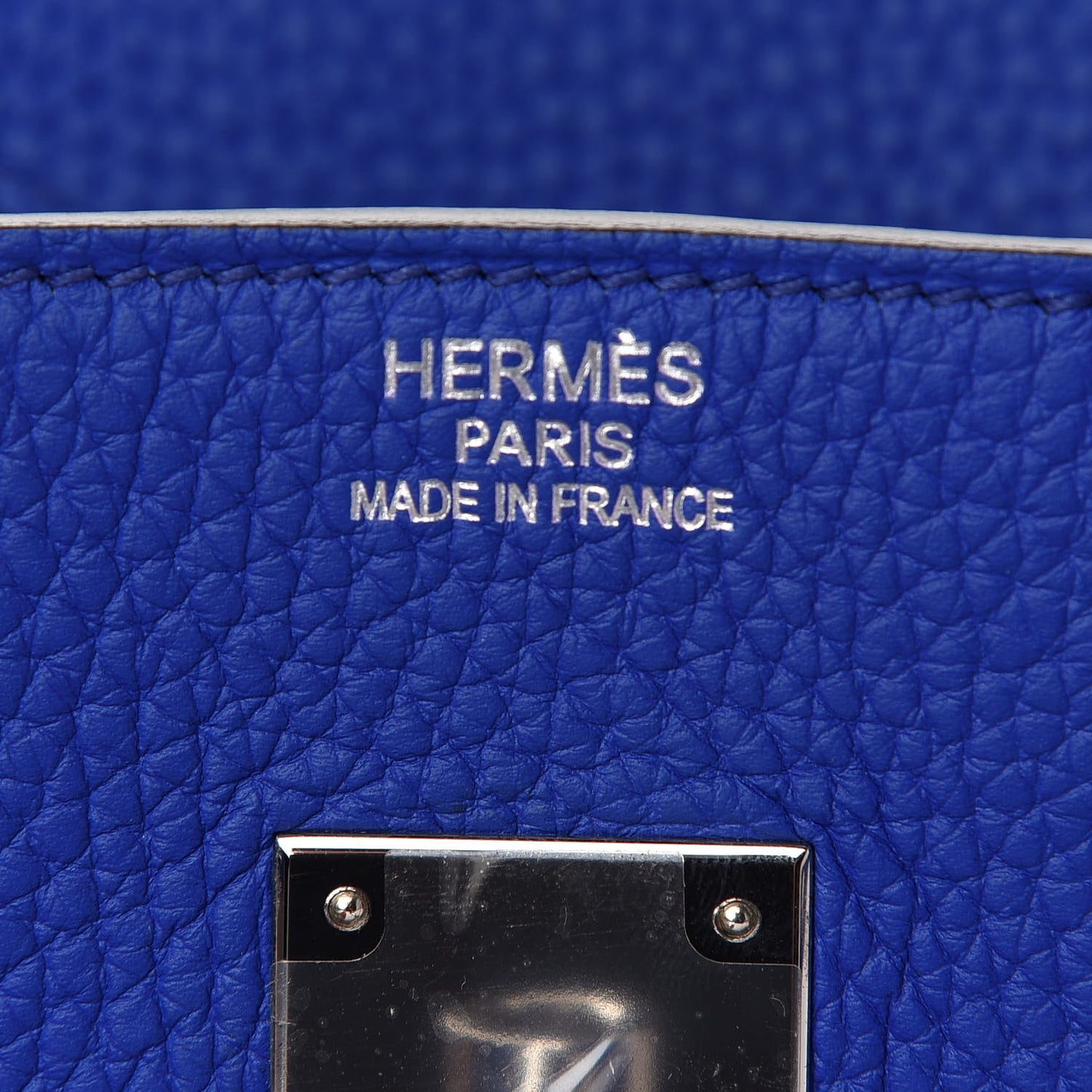Togo Birkin 35 Bleu Electrique