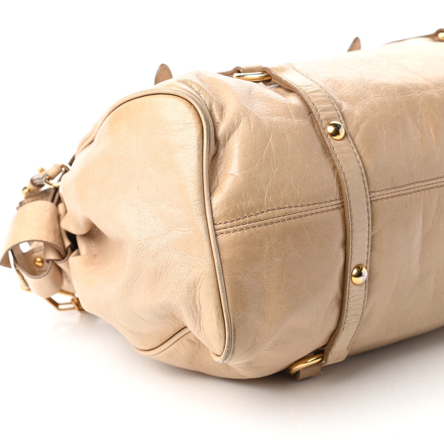 Vitello Lux Medium Bow Bag Cammeo
