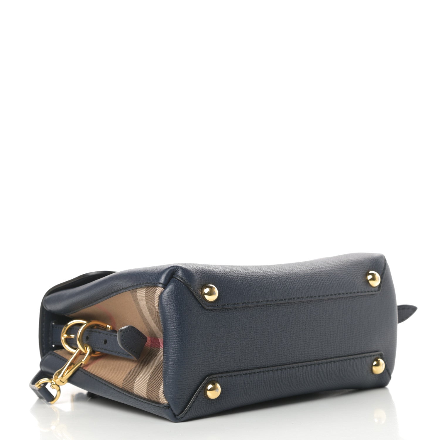 Burberry Derby Calfskin House Check Small Camberley Ink Blue 4 of 12