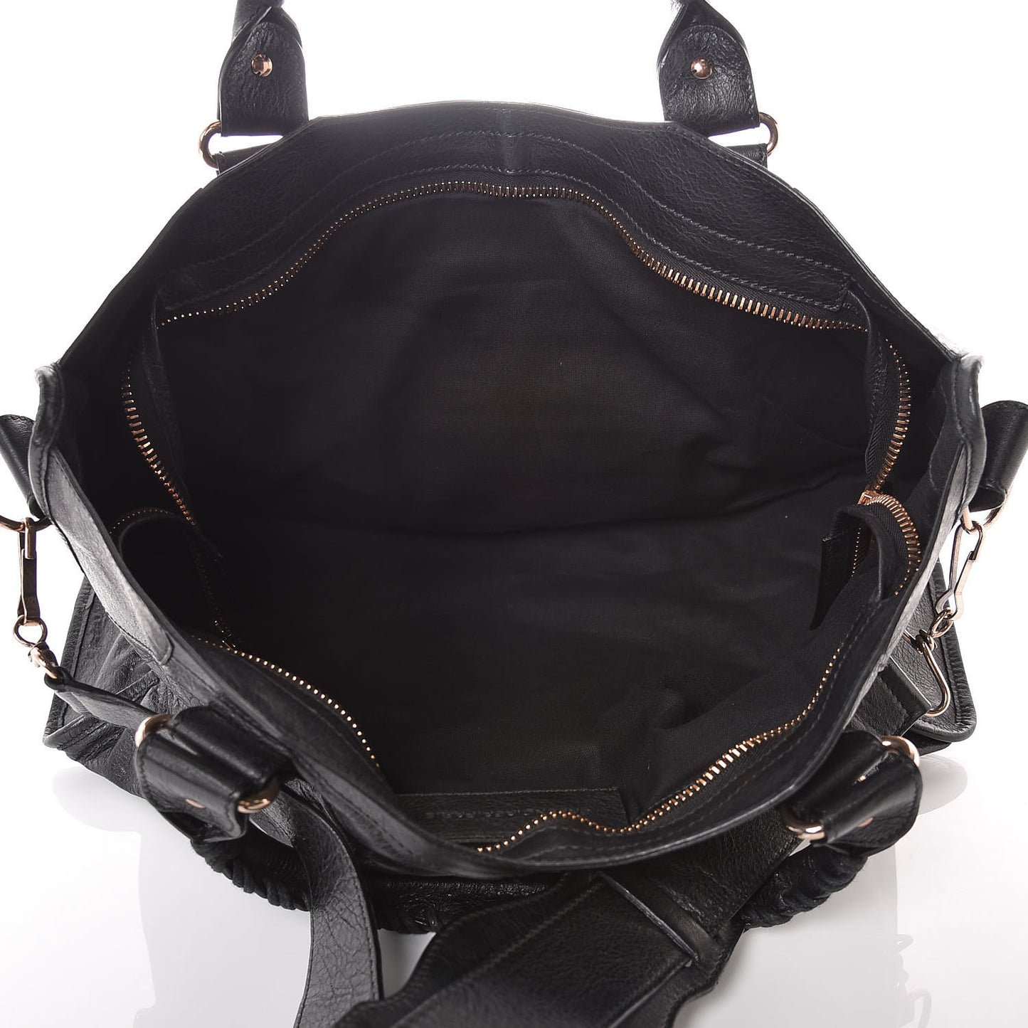 Agneau Giant 21 Rose Gold Hardware Part Time Black