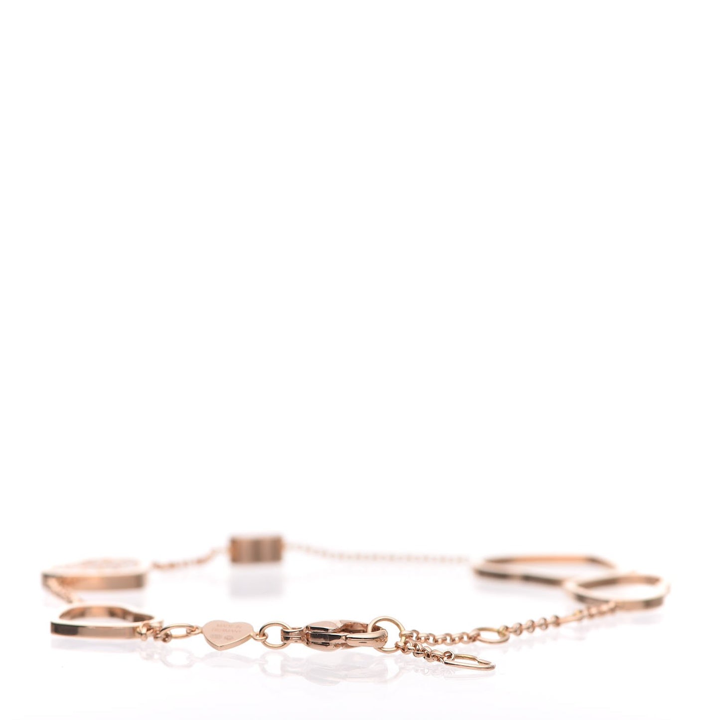 18K Rose Gold Diamond Happy Hearts Bracelet