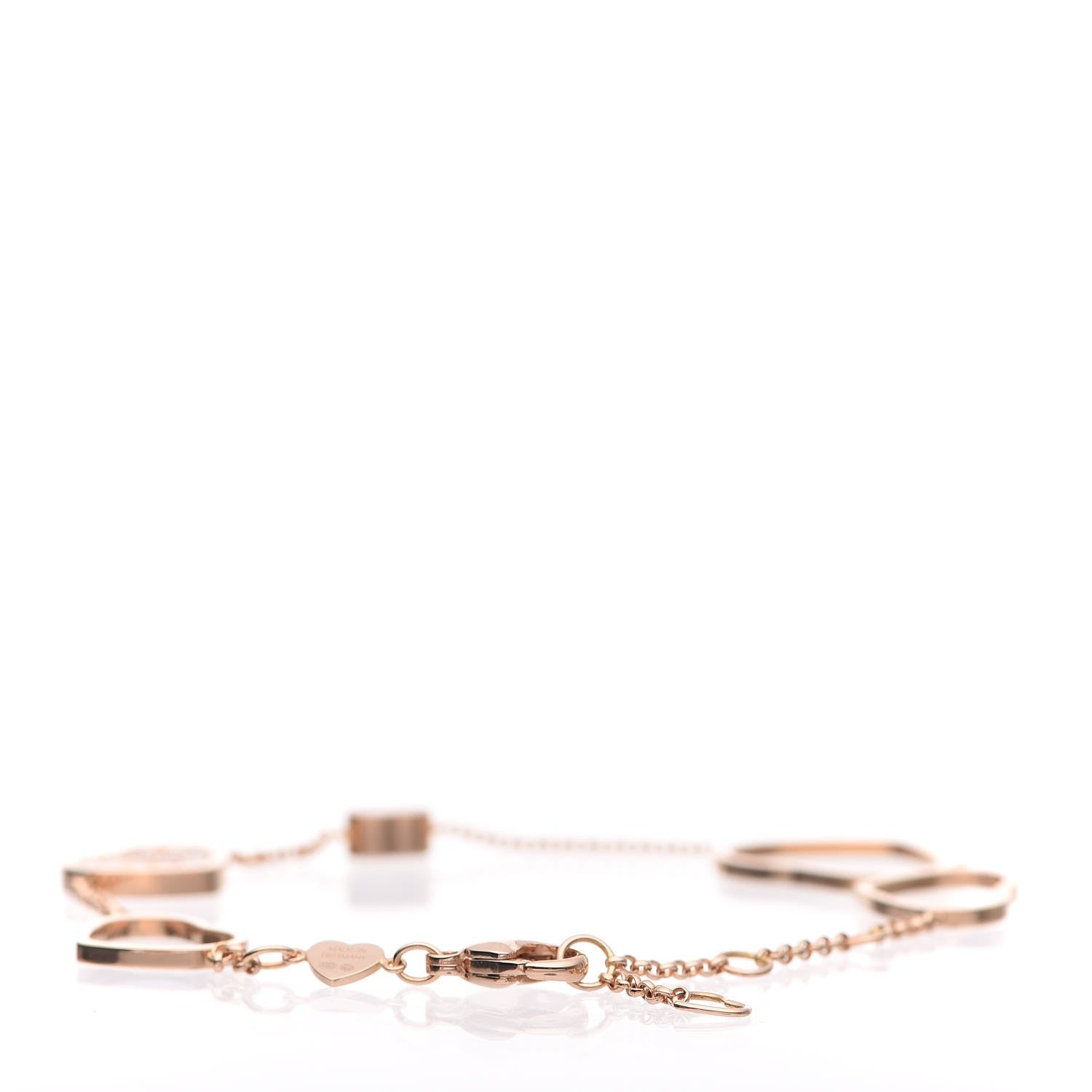 Chopard 18K Rose Gold Diamond Happy Hearts Bracelet 3 of 9