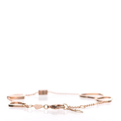 Chopard 18K Rose Gold Diamond Happy Hearts Bracelet 3 of 9