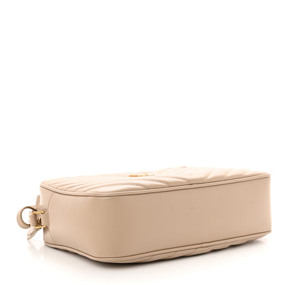 Saint Laurent Calfskin Matelasse Monogram Lou Camera Bag Dark Beige 4 of 13