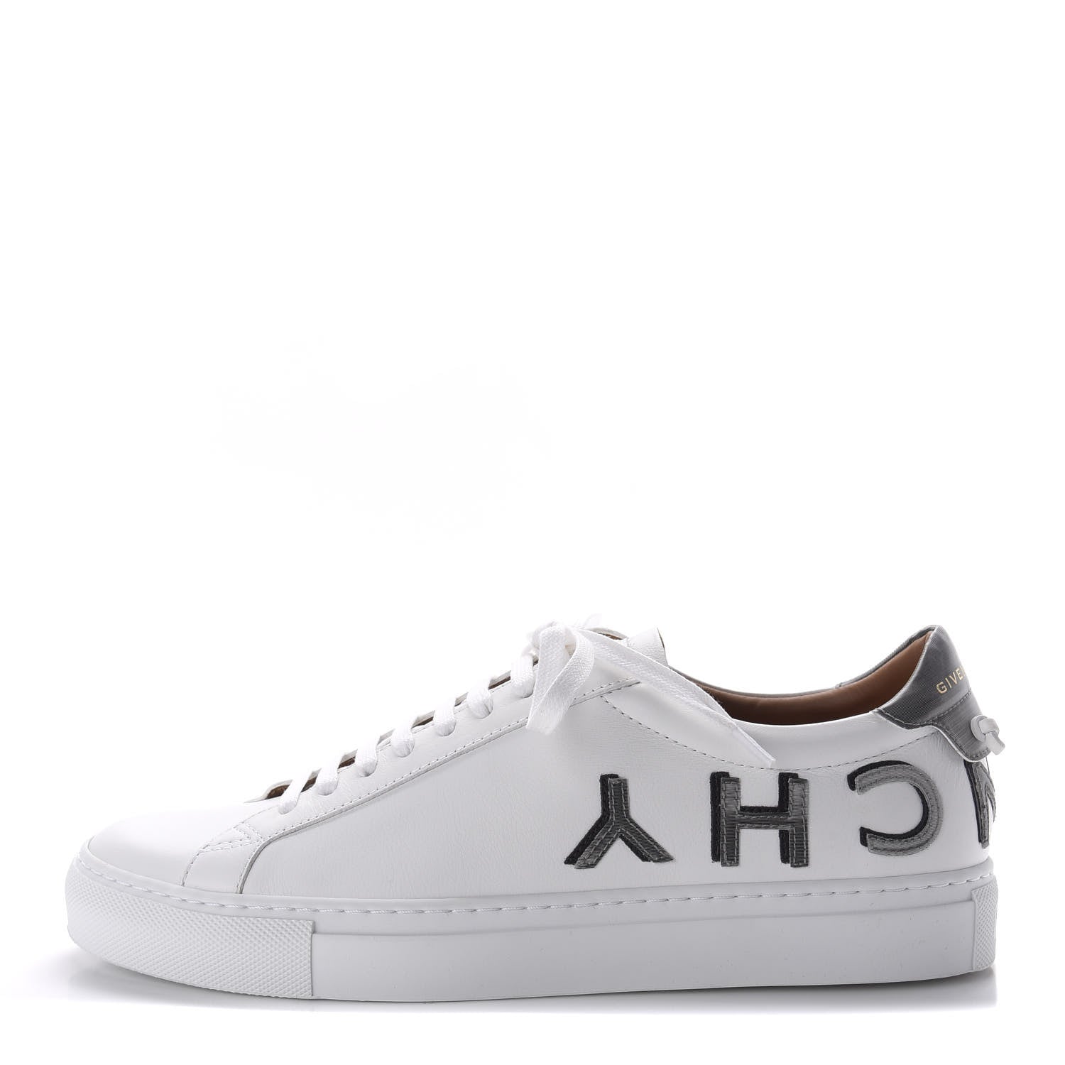 Givenchy Calfskin Reverse Logo Urban Street Sneakers 40 White Grey 1 of 10