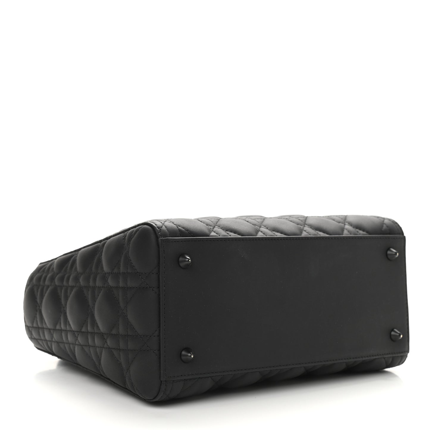 Ultra Matte Calfskin Cannage Medium Lady Dior Black
