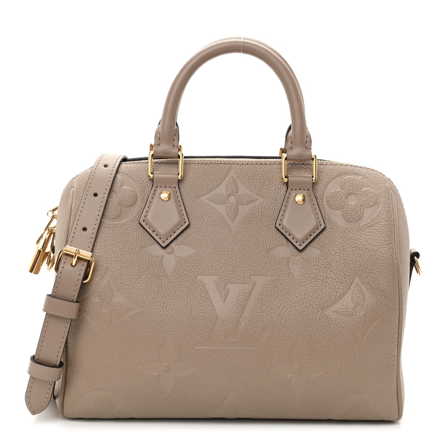 Louis Vuitton Empreinte Monogram Giant Speedy Bandouliere 25 Tourterelle 1 of 8