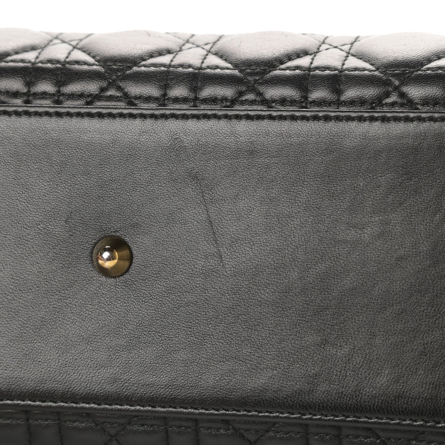Lambskin Cannage Large Lady Dior Black