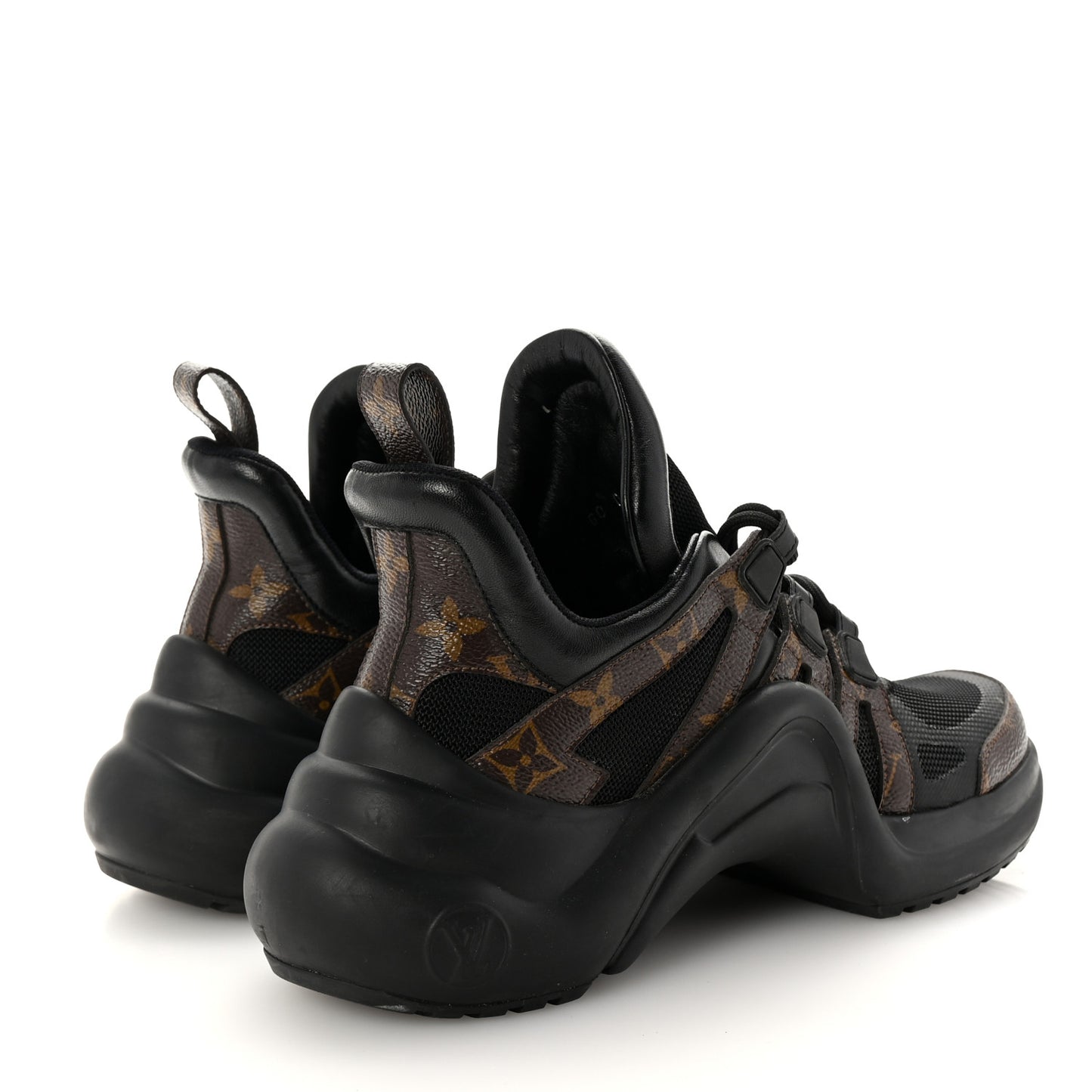 Calfskin Patent Monogram LV Archlight Sneakers 38 Black