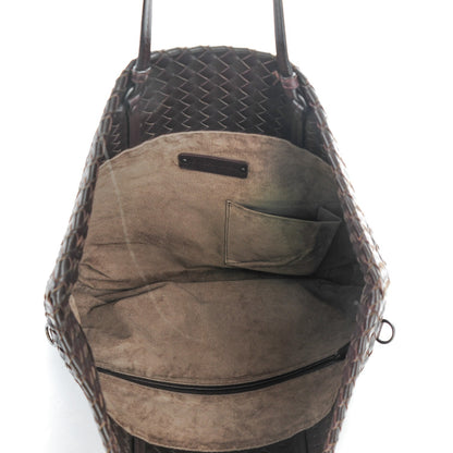 Bottega Veneta Nappa Intrecciato Fold Over Tote Ebano 5 of 8