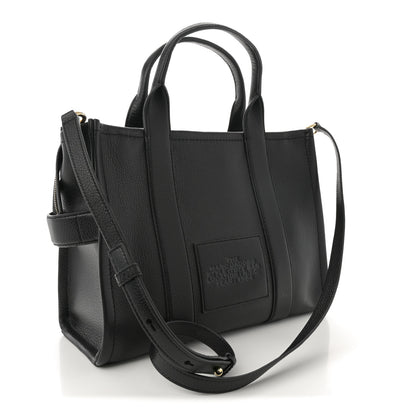 Marc Jacobs Grained Calfskin Medium The Tote Bag Black 3 of 10
