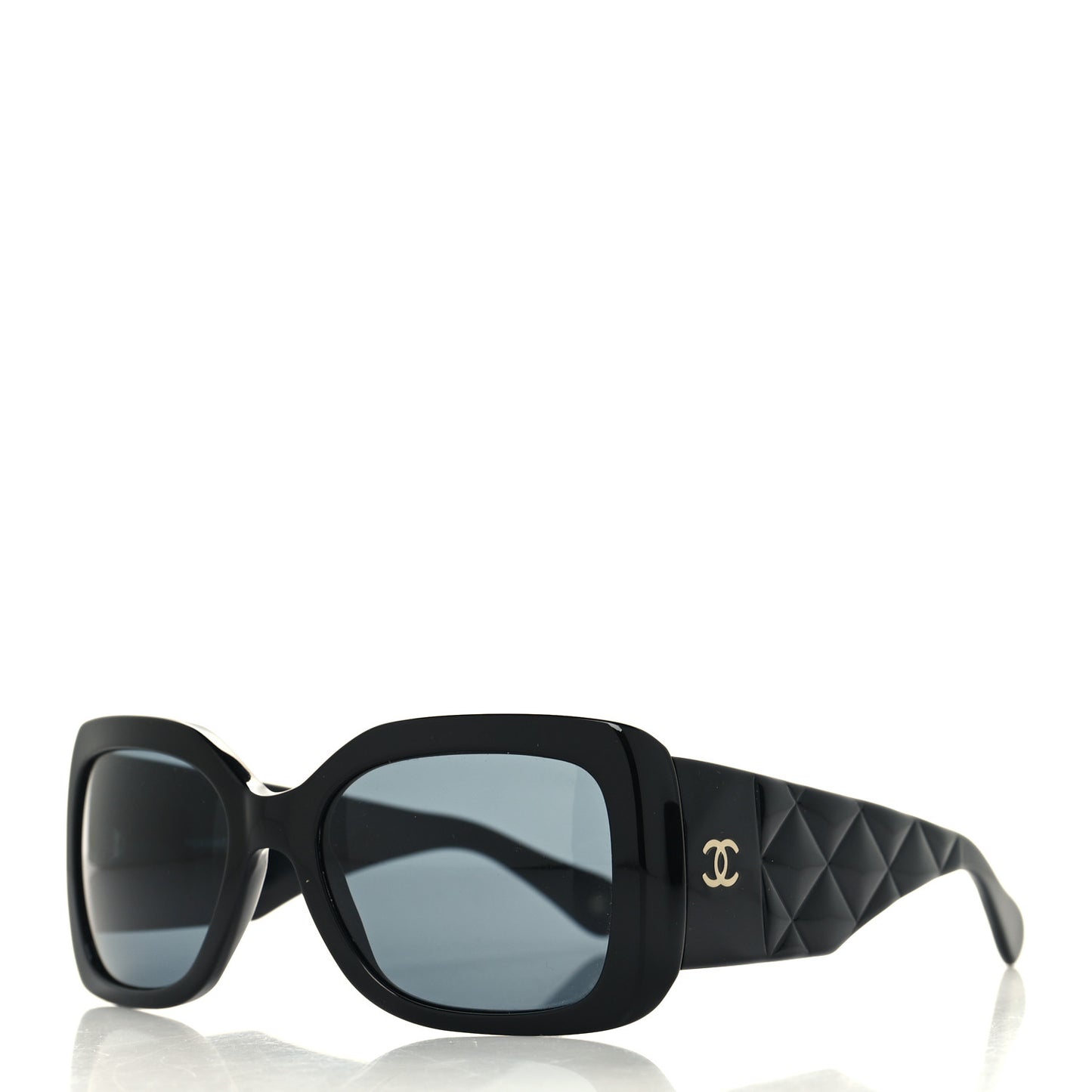 Acetate Quilted Sunglasses 5019 Black