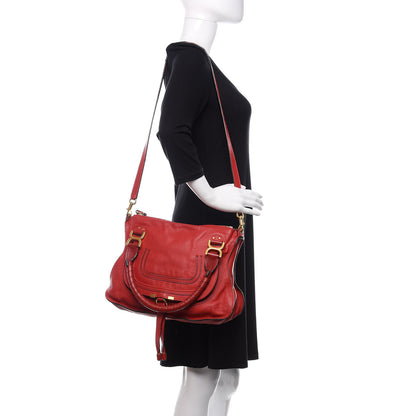 Chloe Calfskin Medium Marcie Satchel Red 3 of 11