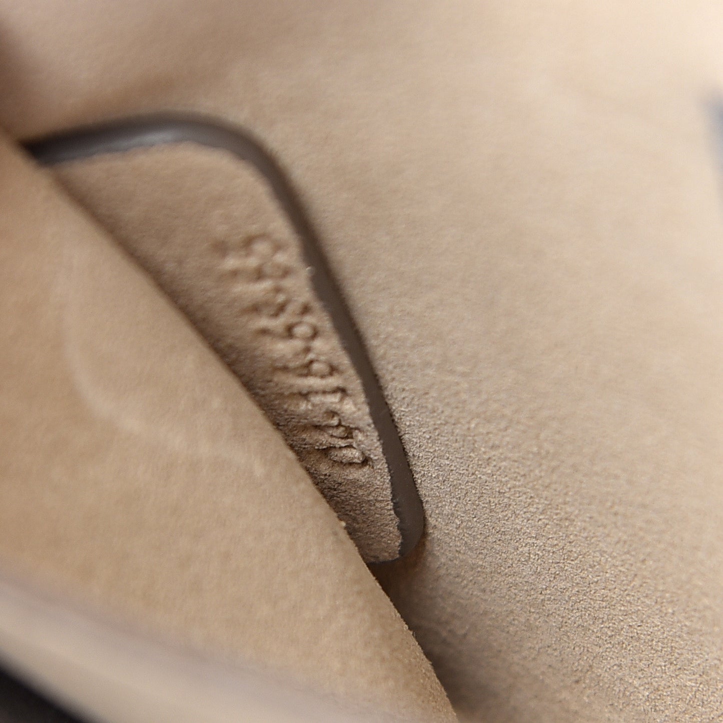 Suede Calfskin Small Faye Shoulder Bag Motty Grey