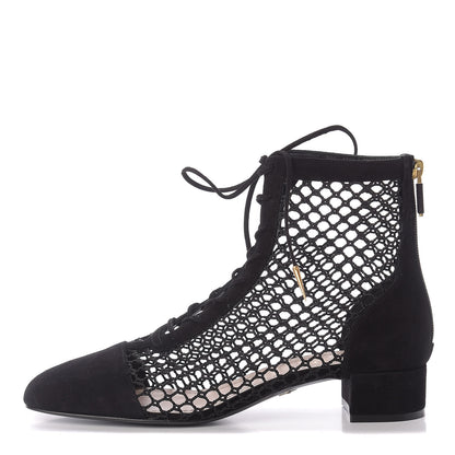 Christian Dior Suede Resille Naughtily-D 30mm Ankle Boots 39 Black 1 of 11
