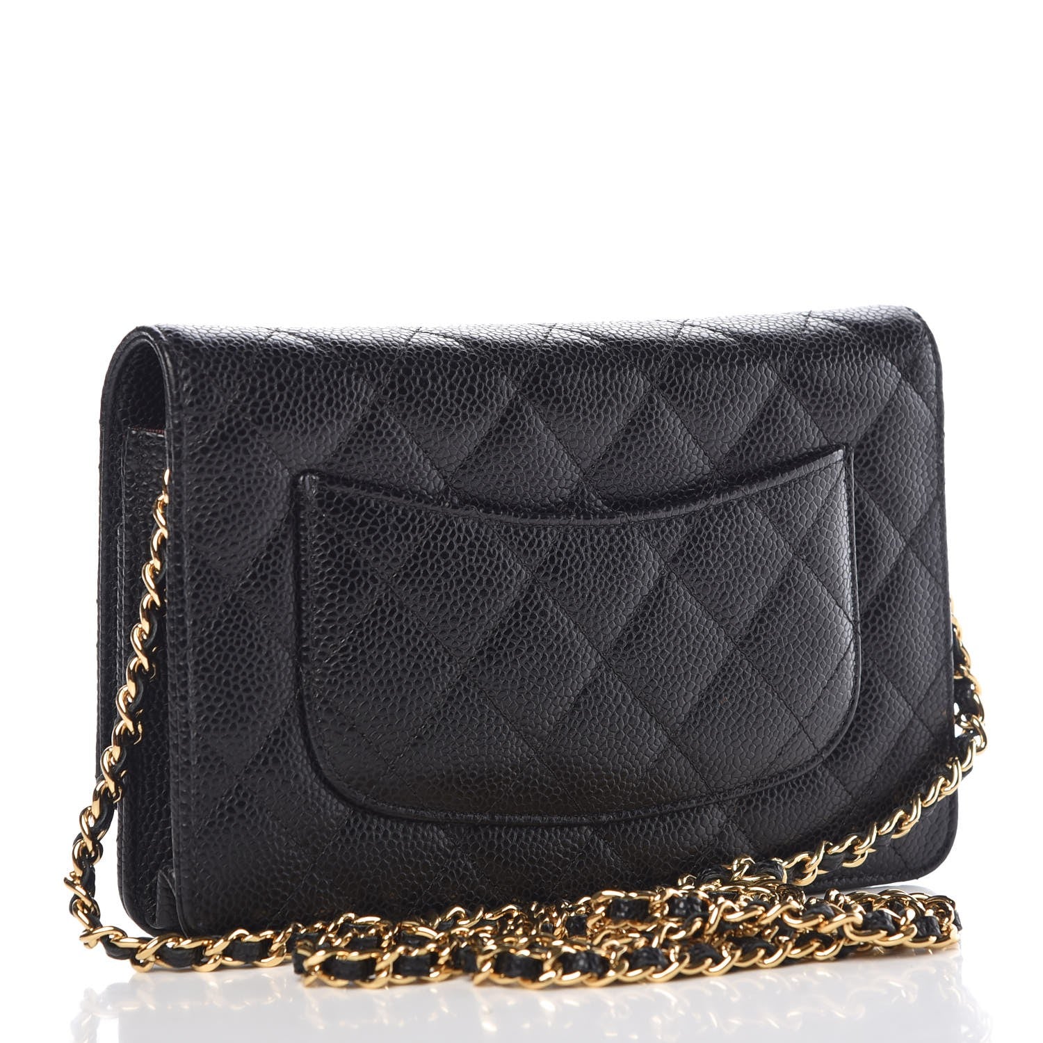 Chanel Caviar Quilted Wallet On Chain WOC Black 3 of 9