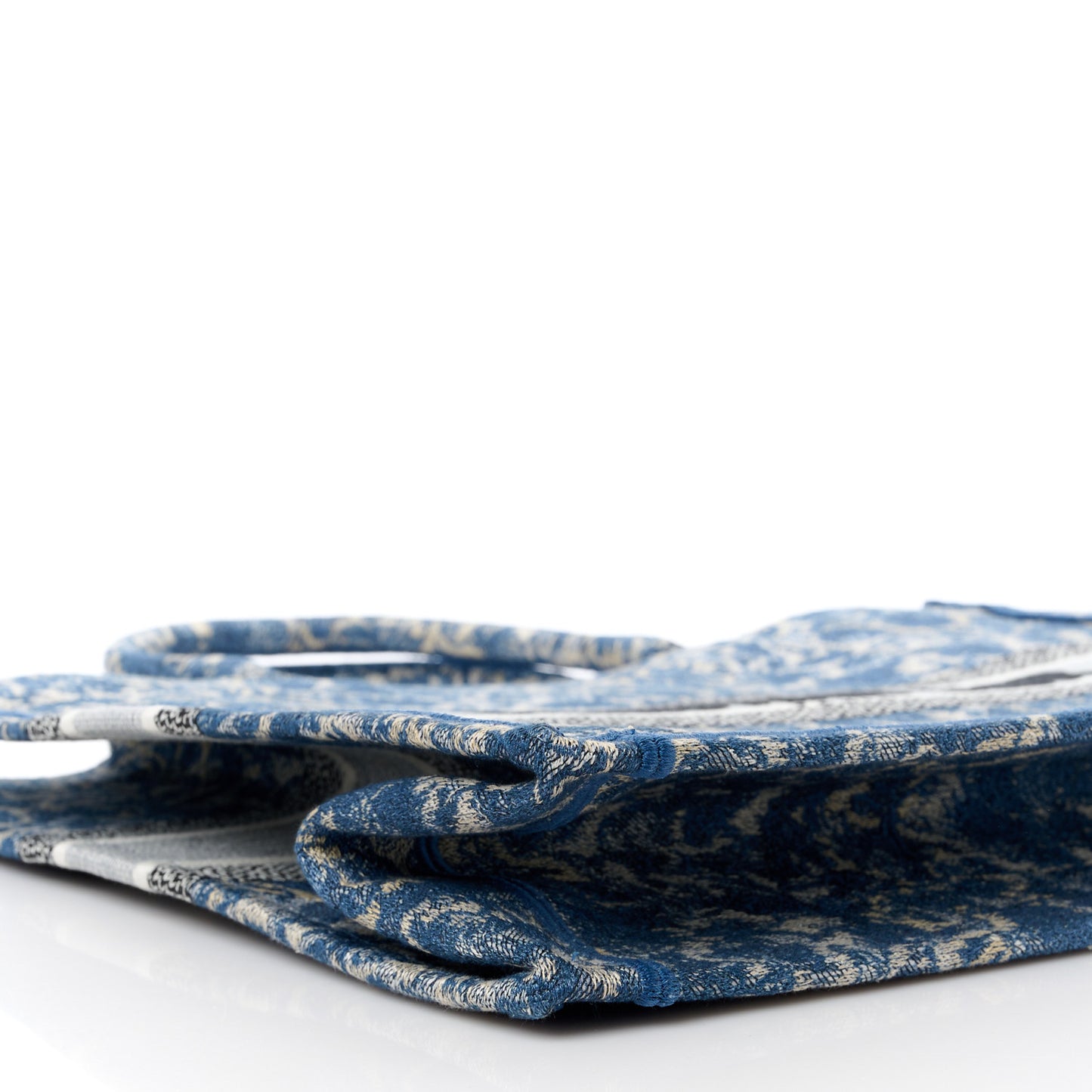 Canvas Embroidered Large Brocart Book Tote Blue