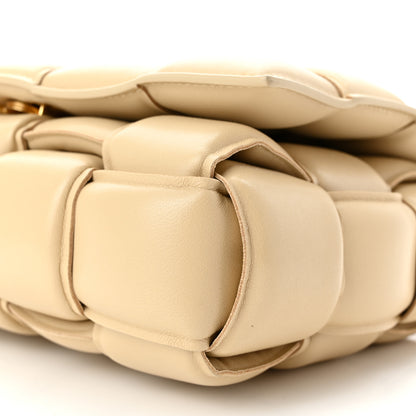 Bottega Veneta Lambskin Maxi Intreccio Padded Chain Cassette Crossbody Bag Porridge 10 of 11