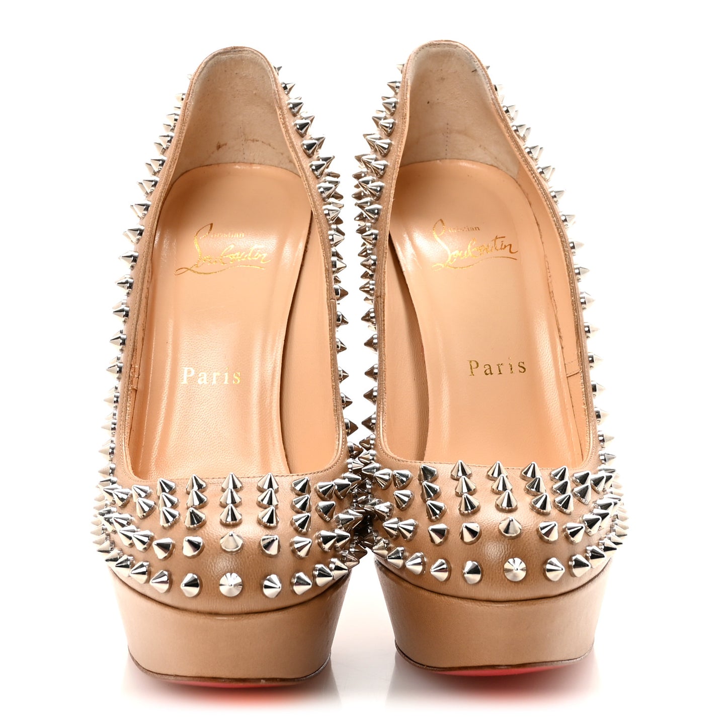 Nappa Bianca Spikes 140 Pumps 37.5 Corde Silver