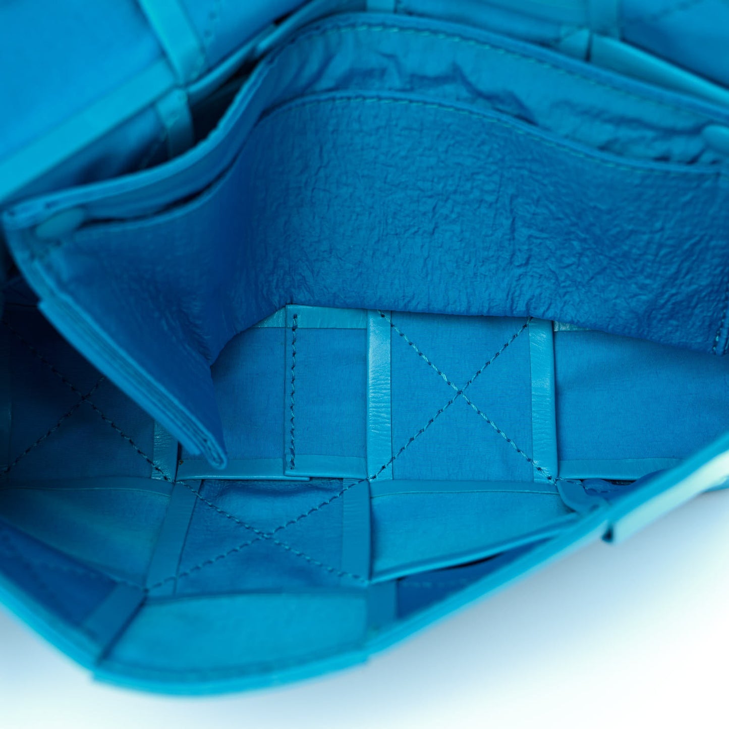 Paper Calfskin Intrecciato Cassette Belt Bag Pool