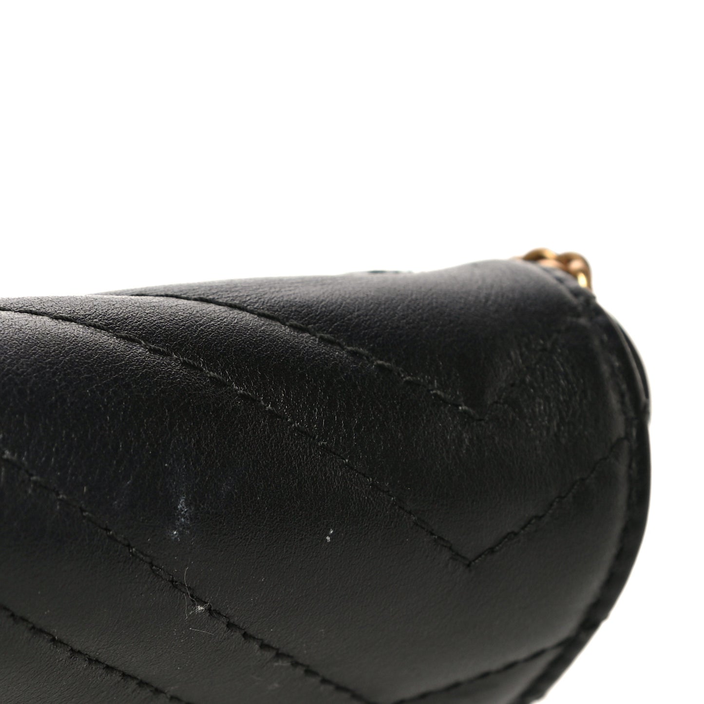Calfskin Matelasse Super Mini GG Marmont Shoulder Bag Black