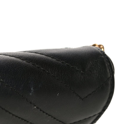 Gucci Calfskin Matelasse Super Mini GG Marmont Shoulder Bag Black 16 of 17