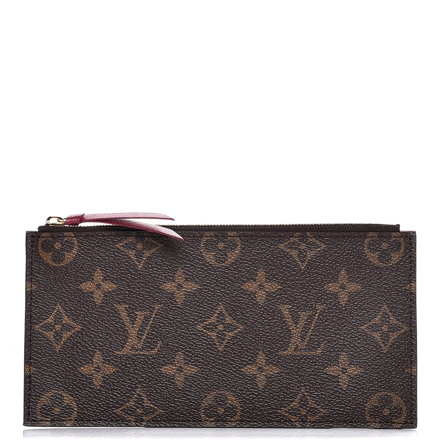 Monogram Felicie Chain Wallet Zippered Insert Fuchsia
