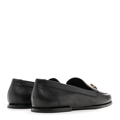 Chanel Shiny Calfskin Metal CC Mocassin Loafers 38.5 Black 5 of 10