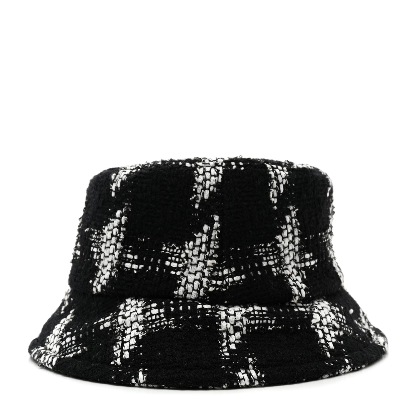 Tweed Bucket Hat S Black White