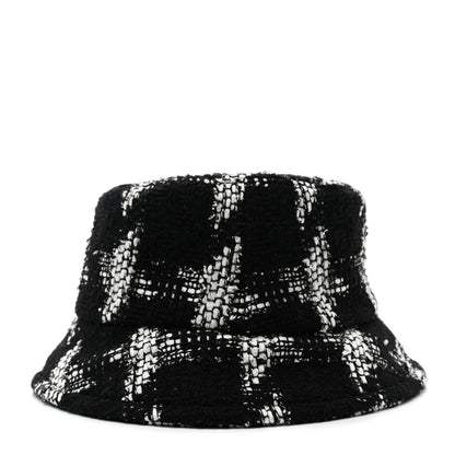 Chanel Tweed Bucket Hat S Black White 6 of 8