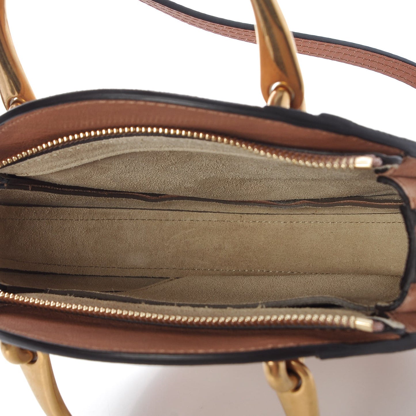 Goatskin Suede Small Pixie Bag Nougat