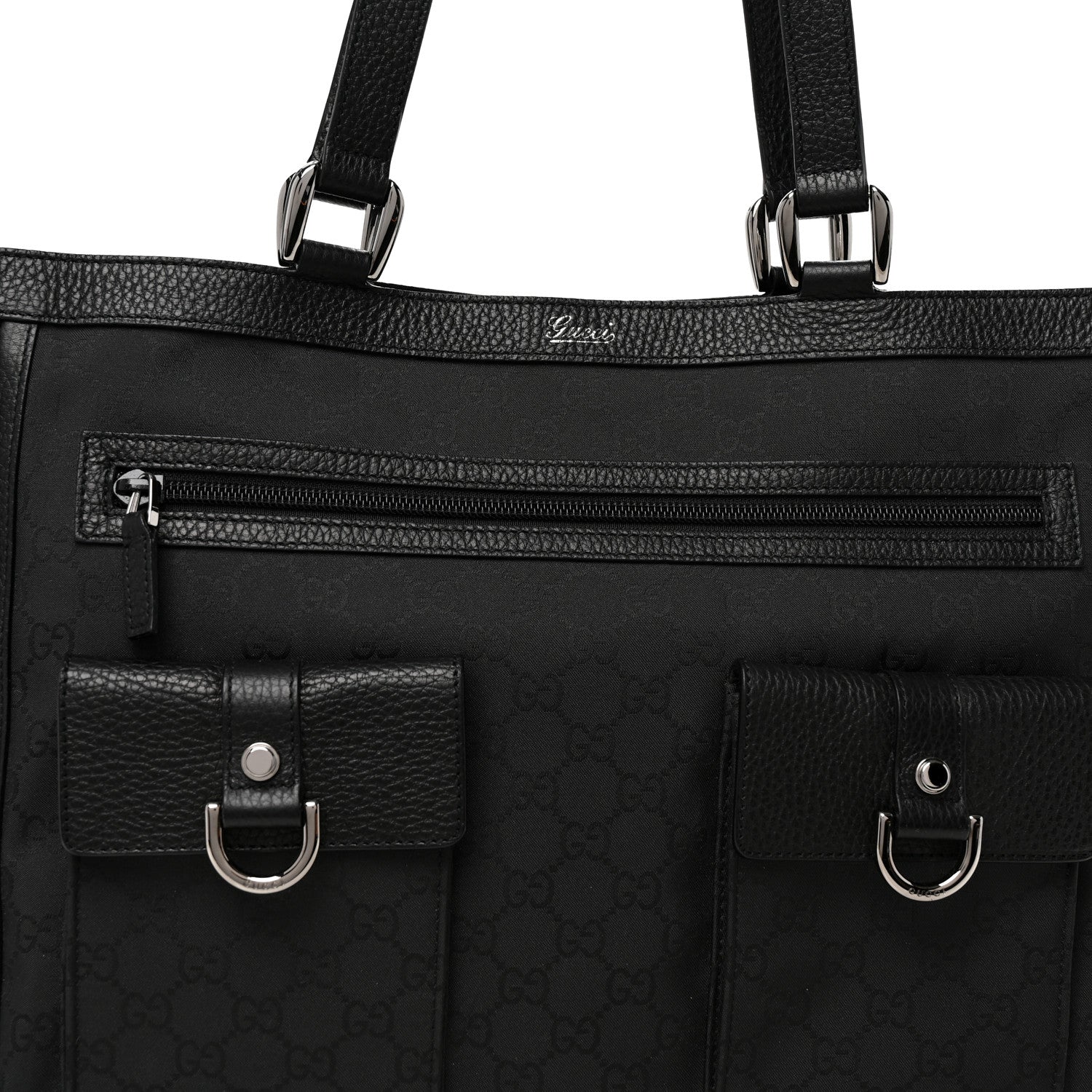 Gucci Monogram Abbey D Ring Tote Black 8 of 10