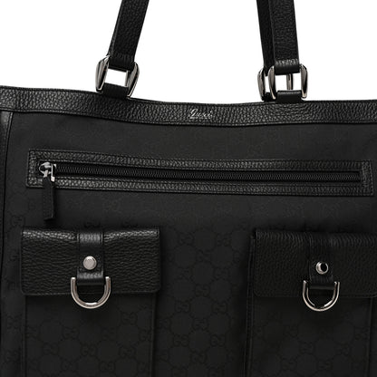 Gucci Monogram Abbey D Ring Tote Black 8 of 10