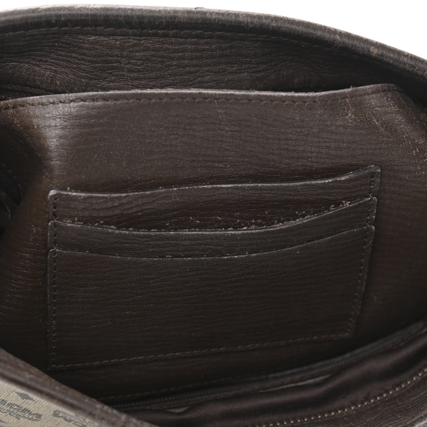 Coated Canvas Messenger Bag Beige