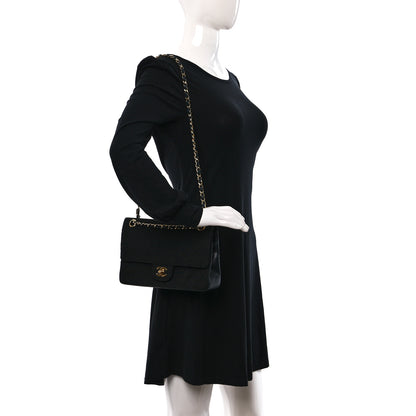 Chanel Jersey Quilted Medium Double Flap Black 2 of 11