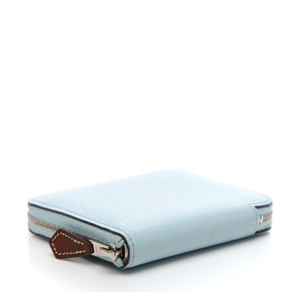 Hermes Epsom Silk'in Compact Wallet Bleu Zephyr 4 of 8