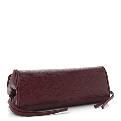 Chanel Grained Calfskin Stitched Urban Essentials Small Shopping Bag Burgundy 4 of 11