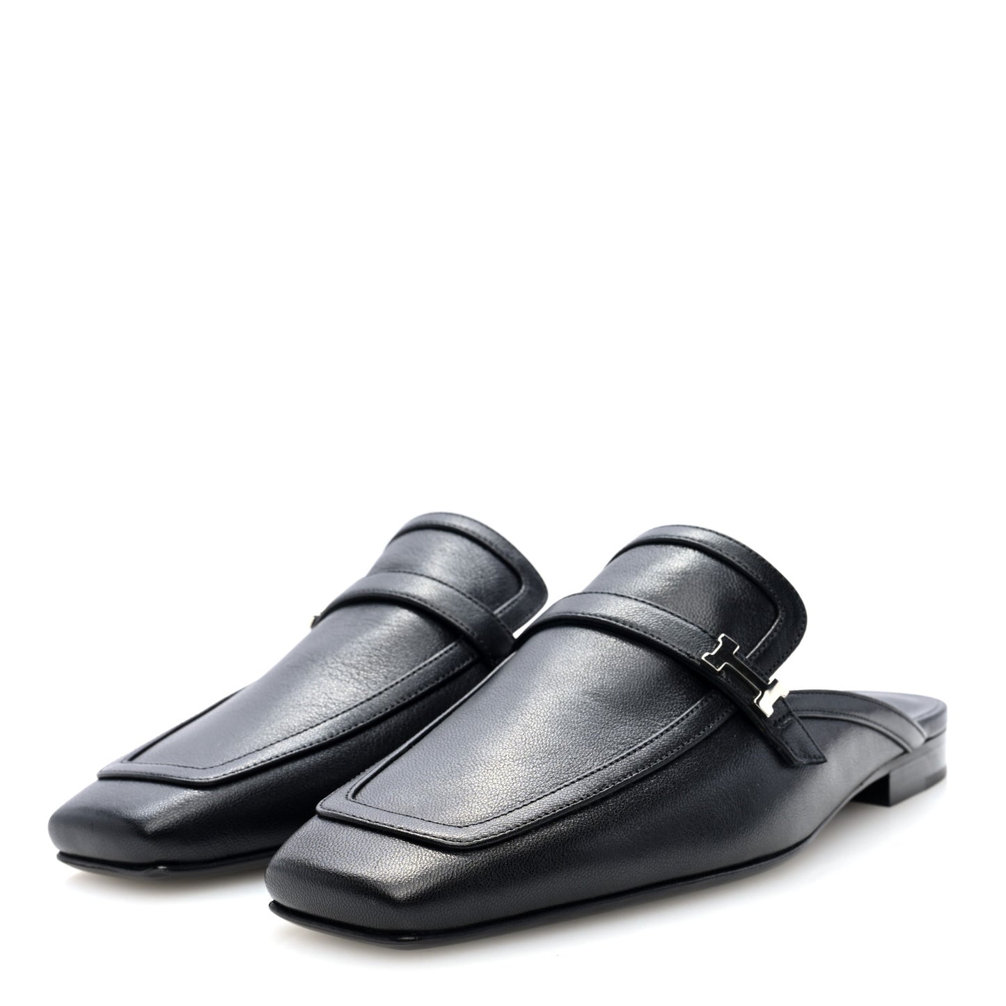 Goatskin Groupie Mules 38 Black