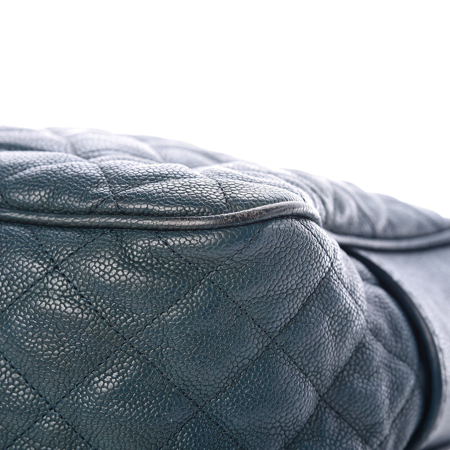 Caviar Quilted Large Paradoxal Camera Case Turquoise