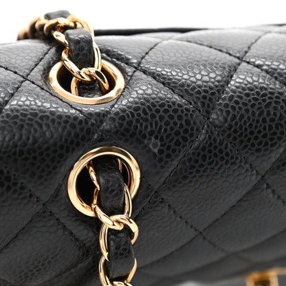 Chanel Caviar Quilted Small Double Flap Black 11 of 13