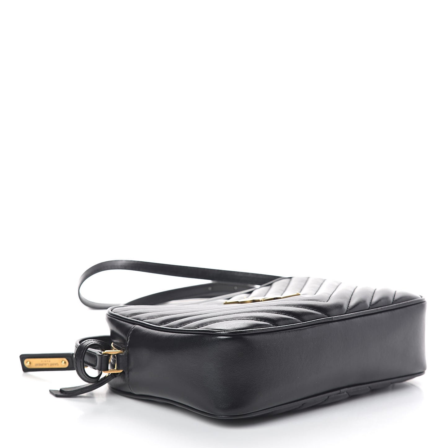 Calfskin Matelasse Monogram Lou Camera Bag Black