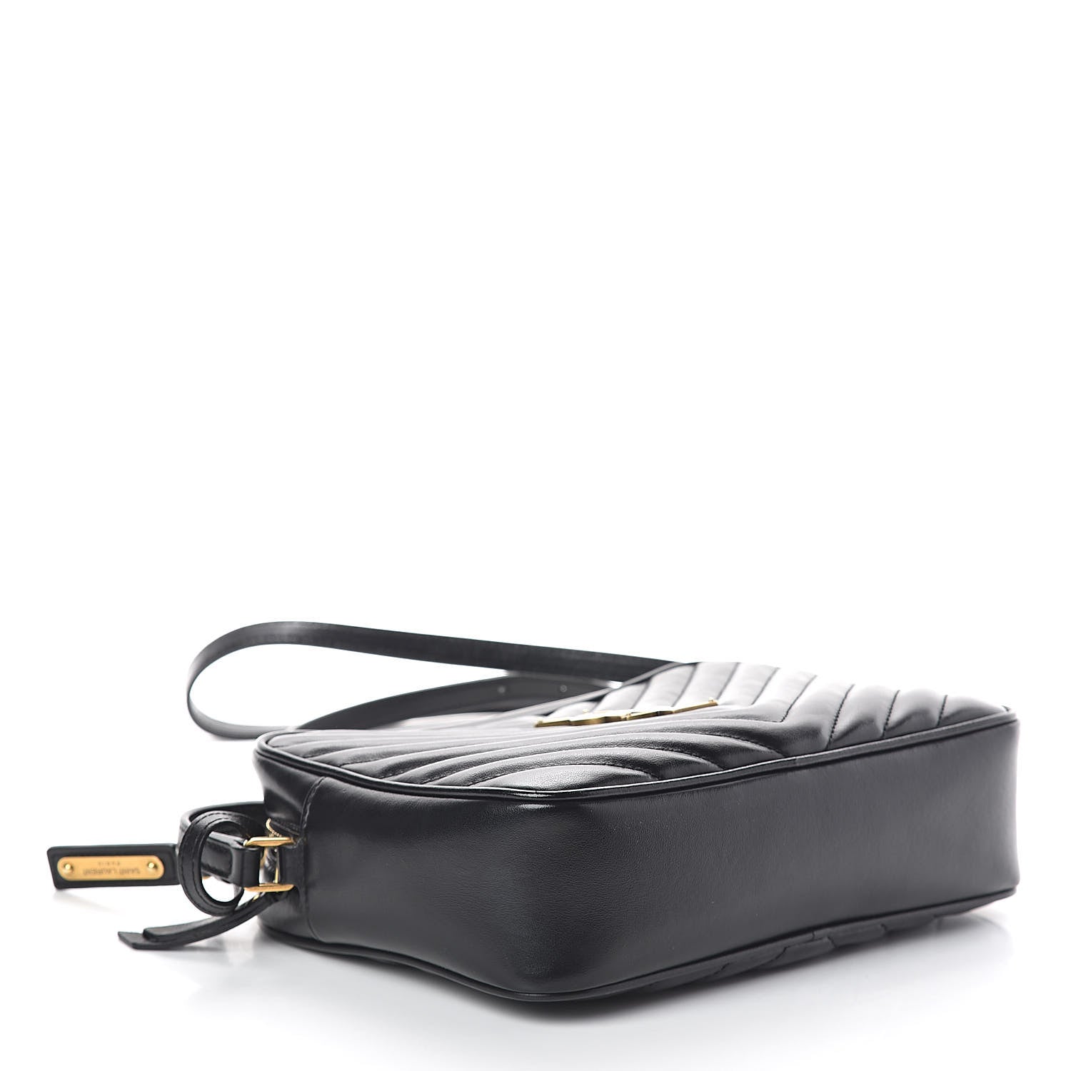 Saint Laurent Calfskin Matelasse Monogram Lou Camera Bag Black 4 of 8