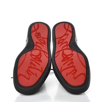 Christian Louboutin Matte Crocodile Mens Louis Flat Sneakers 40 Black 5 of 9