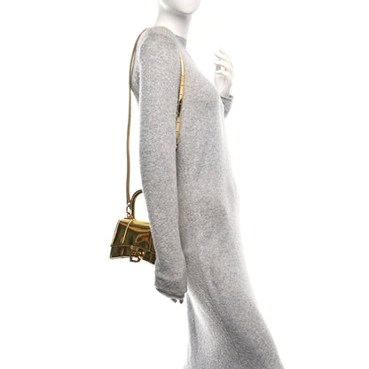 Balenciaga Metallic Calfskin Hourglass Top Handle Bag XS Gold 2 of 9