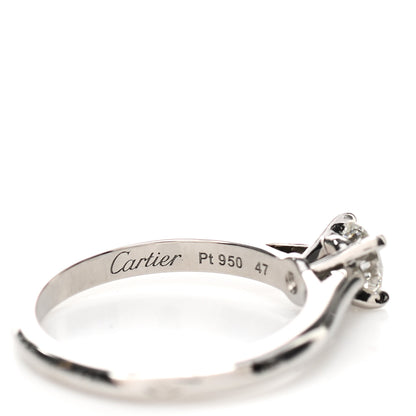 Cartier Platinum Diamond .34ct 1895 Solitaire Engagement Ring 47 4 5 of 8