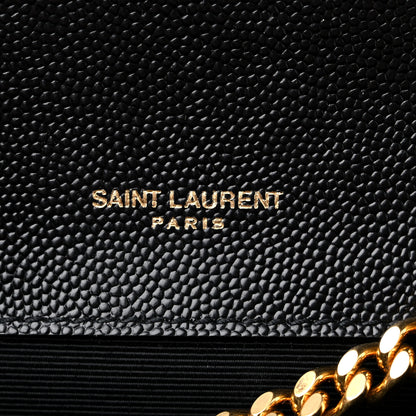 Saint Laurent Grain De Poudre Small Monogram Kate Satchel Black 6 of 9