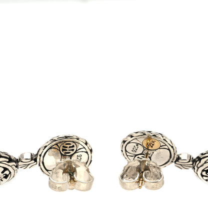 John Hardy Sterling Silver 22K Yellow Gold Palu Round Drop Earrings 3 of 5