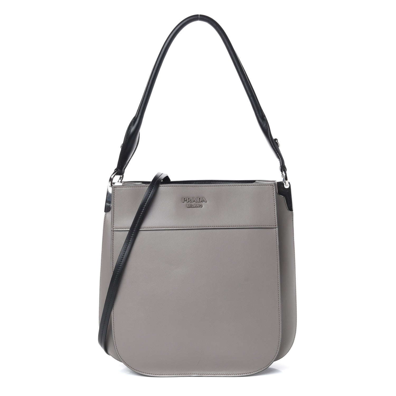 Prada City Calfskin Small Margit Bag Argilla Black 1 of 9