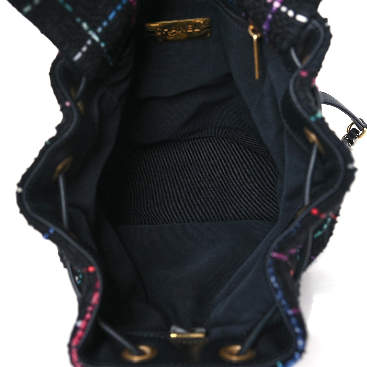 Chanel Tweed Quilted Chanel 19 Backpack Black Multicolor 5 of 10